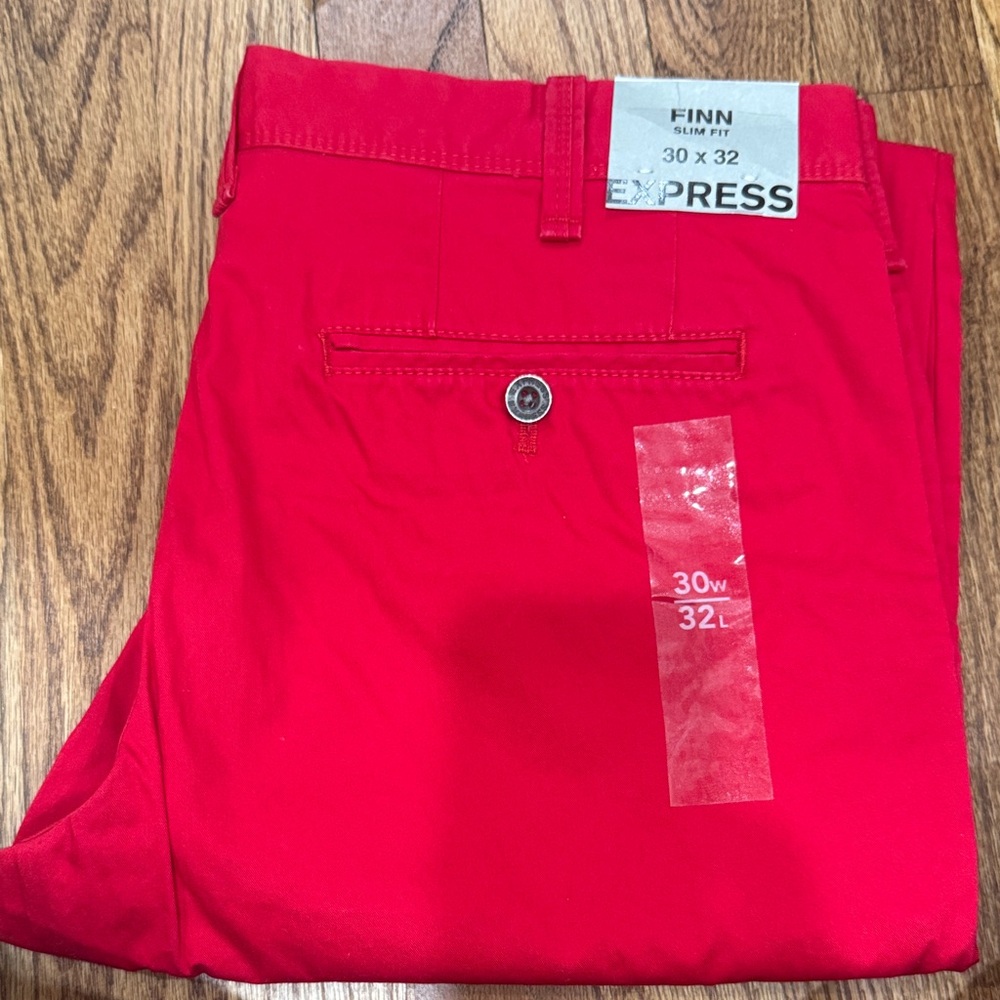 Express Men's Bright Red Chinos